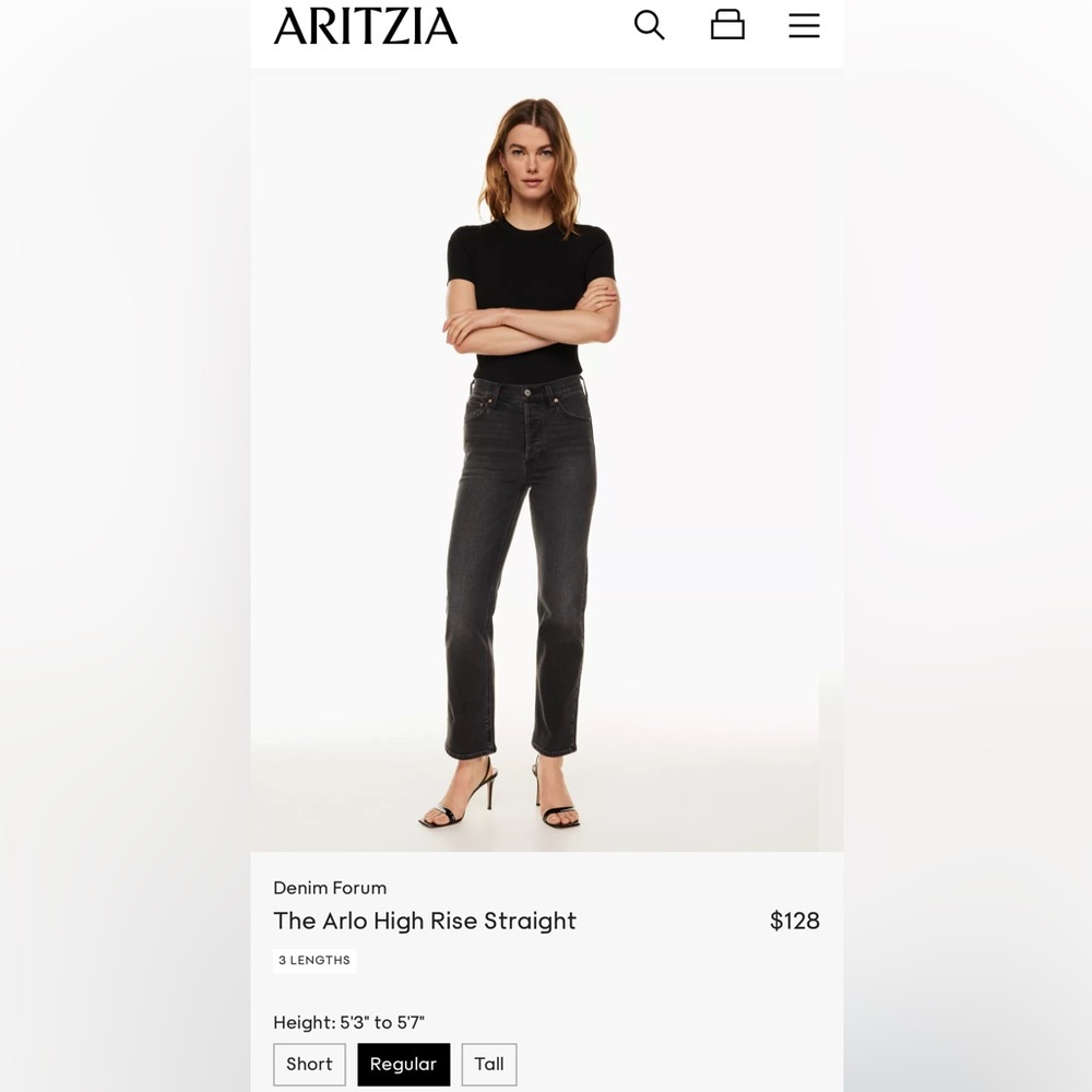 Denim forum Arlo high rise Jean size 25